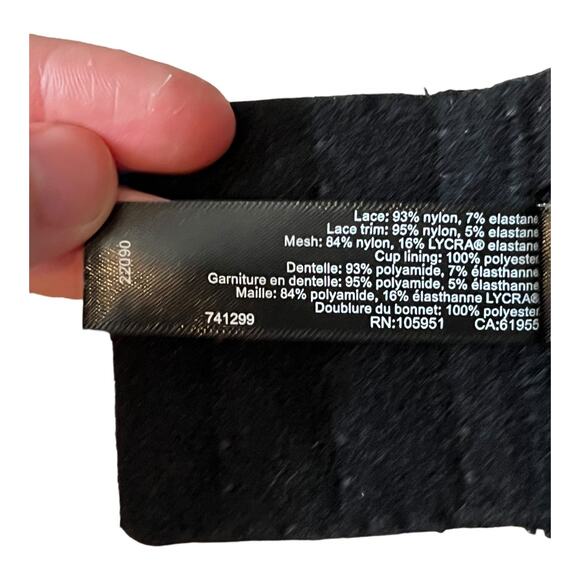 Natori bra 741299 Feathers full figure underwire black size 40G - Picture 7 of 9